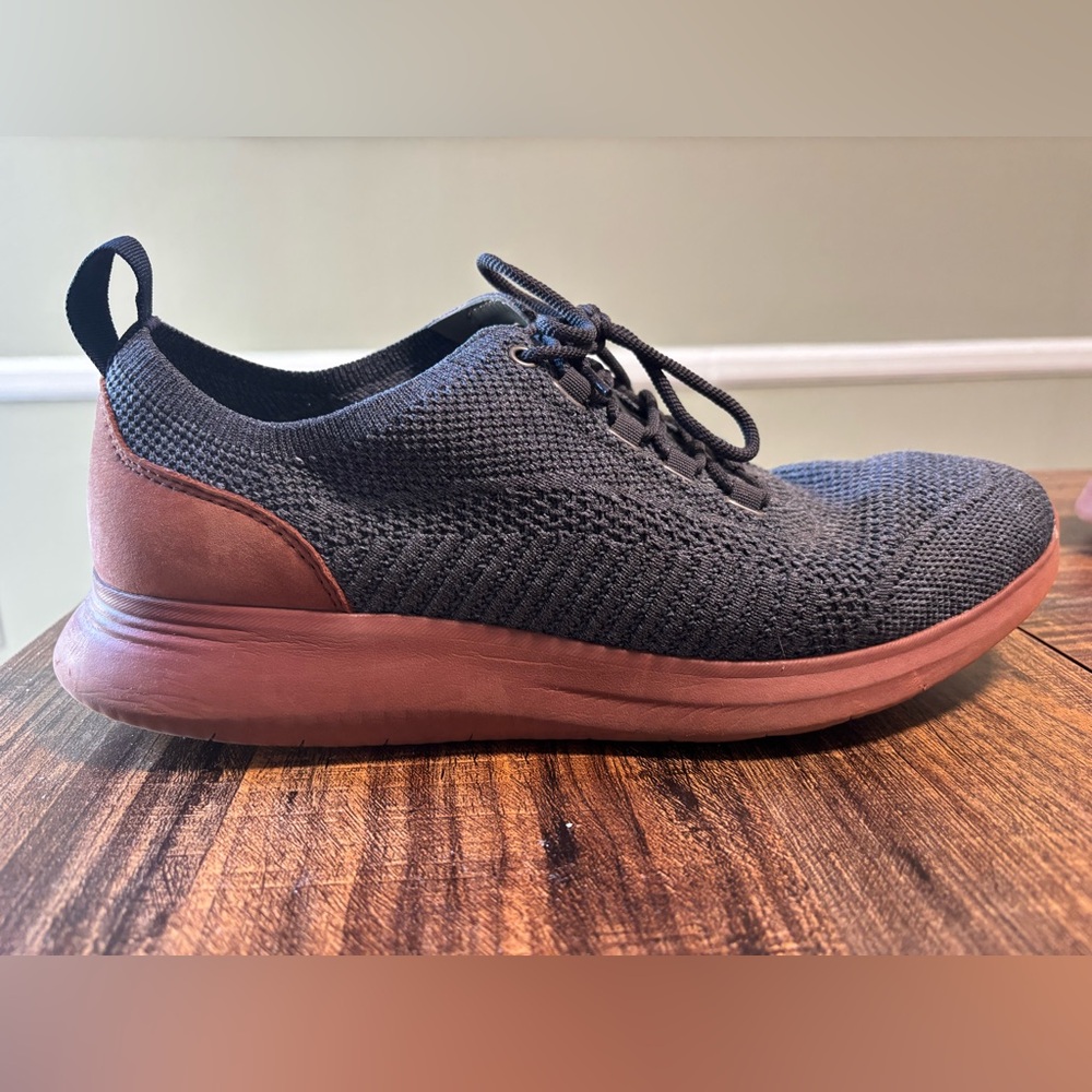 Black and Brown Knit Sneakers